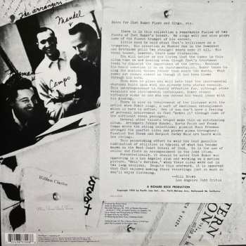 LP Chet Baker: Sings And Plays With Bud Shank, Russ Freeman And Strings