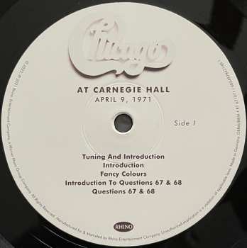 3LP/Box Set Chicago: At Carnegie Hall - April 9, 1971 LTD