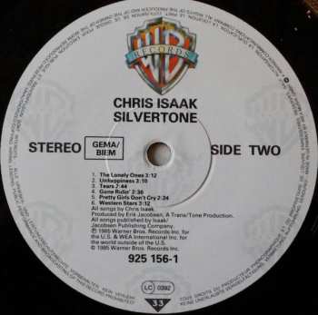 LP Chris Isaak: Silvertone