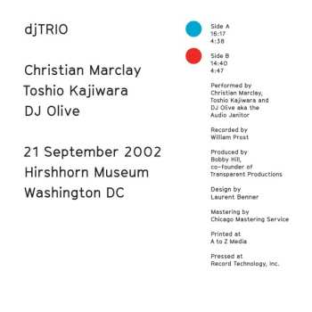 LP DJ Olive: 21 September 2002 Hirshhorn Museum Washington DC