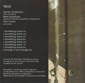 CD Mats Gustafsson: TR!O