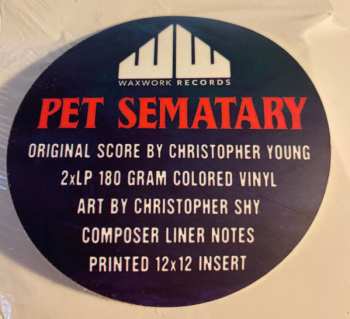 2LP Christopher Young: Pet Sematary (Music From The Motion Picture) DLX | LTD | CLR