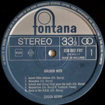 LP Chuck Berry: Chuck Berry's Golden Hits