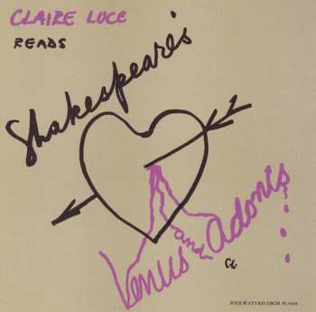 CD Claire Luce: Venus & Adonis: By William Shakespeare