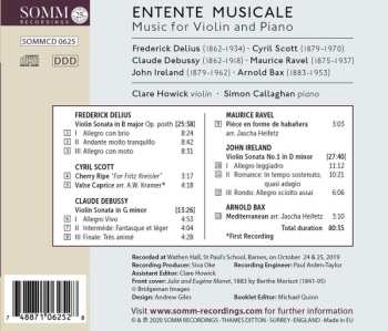 CD Simon Callaghan: Entente Musicale