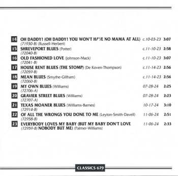 CD Clarence Williams: 1921-1924