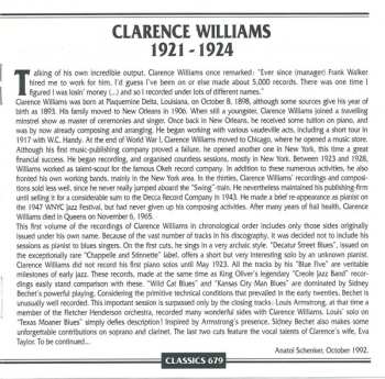 CD Clarence Williams: 1921-1924