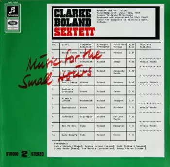 The Kenny Clarke - Francy Boland Sextet: Music For The Small Hours