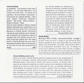 CD Claude Bolling: Claude Bolling Joue... Brassens, Vian, Bechet, Bécaud