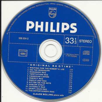 CD Claude Bolling: Original Ragtime DIGI