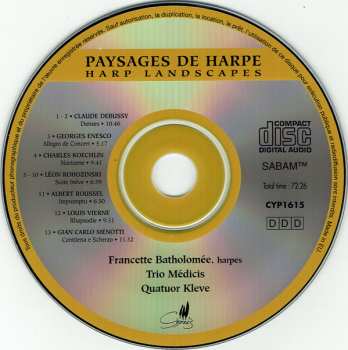CD Claude Debussy: Danses · Harpe Chromatique