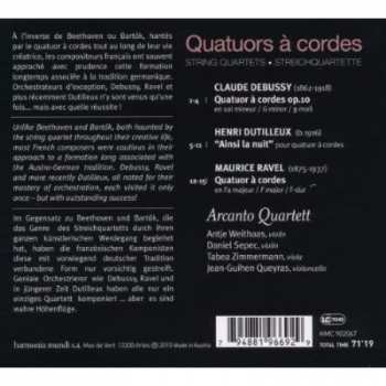 CD Claude Debussy: Quatuors À Cordes