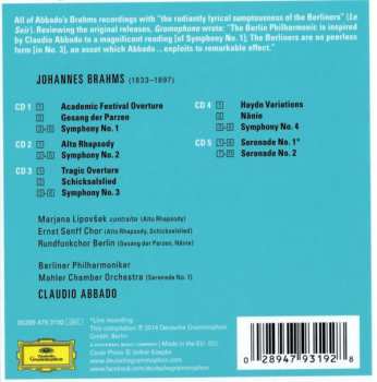5CD/Box Set Berliner Philharmoniker: Abbado Brahms