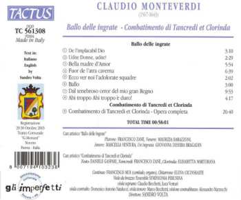 CD Claudio Monteverdi: Ballo Delle Ingrate - Combatimento di Tancredi Et Clorinda