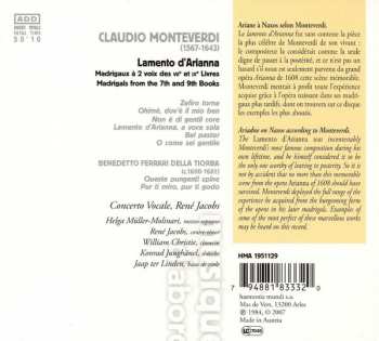 CD Claudio Monteverdi: Lamento D'Arianna