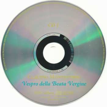 2CD Claudio Monteverdi: Vespro Della Beata Vergine