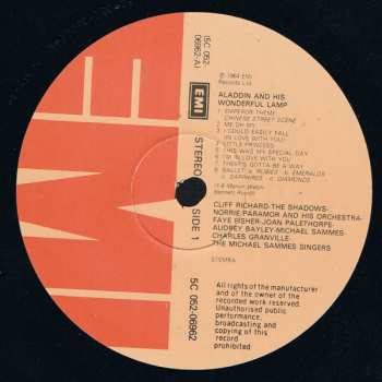 LP Cliff Richard & The Shadows: Aladdin And His Wonderful Lamp