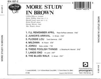 CD Clifford Brown: More Study In Brown