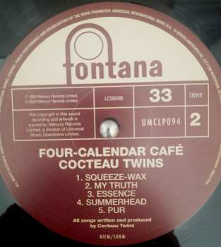 LP Cocteau Twins: Four-Calendar Café