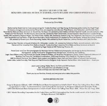 CD Death Cab For Cutie: Codes And Keys