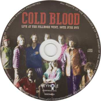 CD Cold Blood: Live At The Fillmore West, 30th June 1971