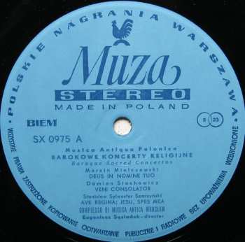LP Complesso Di Musica Antica Wrocław: Baroque Sacred Concertos