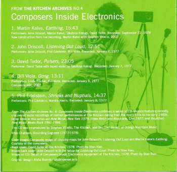 CD Composers Inside Electronics: From The Kitchen Archives No. 4
