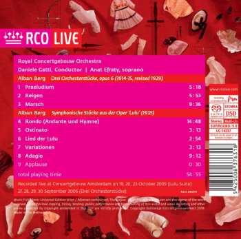 SACD Concertgebouworkest: Lulu Suite; Drei Orchesterstücke
