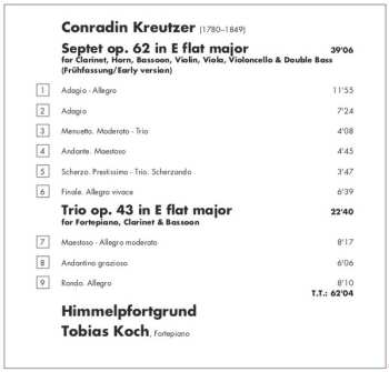 CD Tobias Koch: Septet Op. 62 / Trio Op. 43