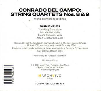 2CD Quatuor Diotima: String Quartets Nos. 8 & 9