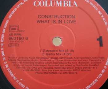 LP Construction: What Is In Love (MAXISINGL)
