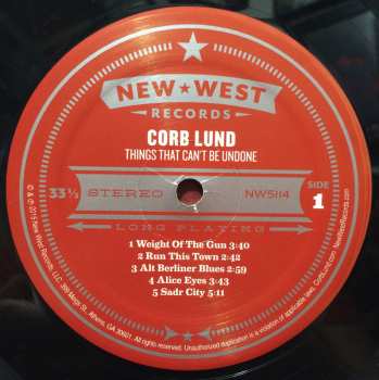 LP Corb Lund: Things That Can't Be Undone