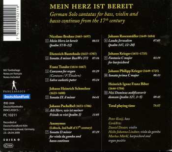 CD Peter Kooij: Mein Herz Ist Bereit. German Solo Cantatas For Bass, Violin And Basso Continuo From The 17th Century