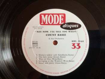 LP Count Basie Orchestra: Not Now, I'll Tell You When