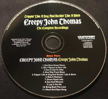 3CD/Box Set Creepy John Thomas: Trippin' Like A Dog And Rockin' Like A Bitch: The Complete Recordings