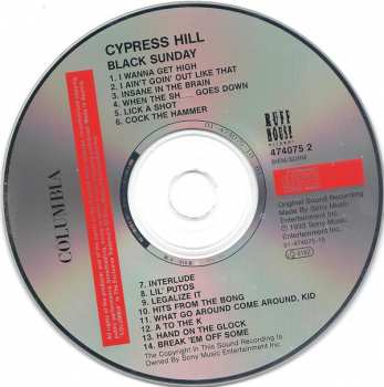 CD Cypress Hill: Black Sunday