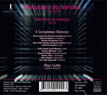 CD Alan Curtis: Il Libro VI Delli Madrigali (1613)