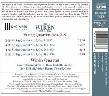 CD Dag Wirén: String Quartets 2-5