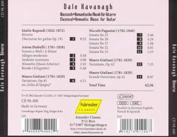 CD Dale Kavanagh: Rêverie - Classical Romantic Music For Guitar