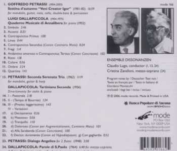 CD Luigi Dallapiccola: Musica Da Camera