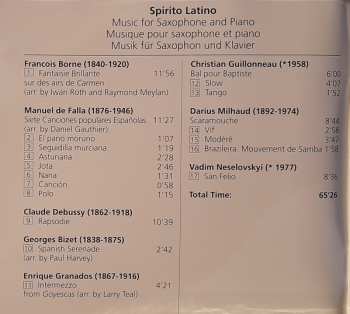 CD Daniel Gauthier: Spirito Latino (Music For Saxophone And Piano)