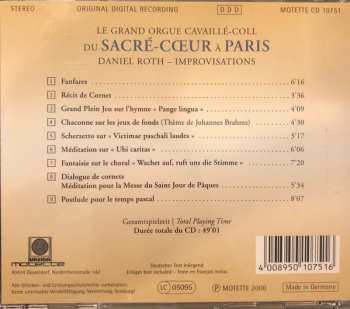 CD Daniel Roth: Le Grand Orgue Cavaillé-Coll Du Sacre Coeur A Paris