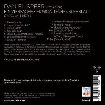 CD Daniel Speer: Ein Vierfaches Musikalisches Kleeblatt