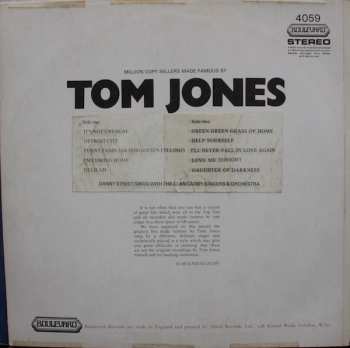 LP Alan Caddy Orchestra & Singers: Million Copy Sellers Made Famous By Tom Jones