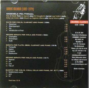 CD Darius Milhaud: Chamberworks