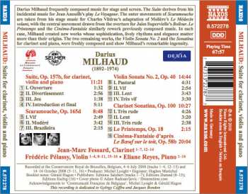 CD Darius Milhaud: Suite For Clarinet, Violin And Piano / Scaramouche • Violin Sonata No. 2