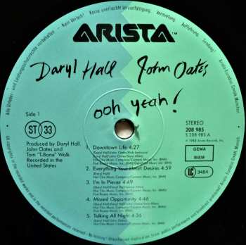 LP Daryl Hall & John Oates: Ooh Yeah!