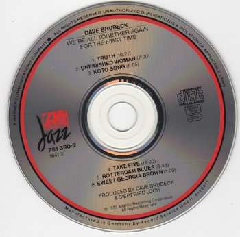 CD Dave Brubeck: We're All Together Again For The First Time