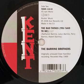 SP The Barrino Brothers: Pisces Pace / The Bad Things (You Said To Me)