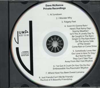 CD Dave McKenna: Jump Presents Dave McKenna Private Recordings